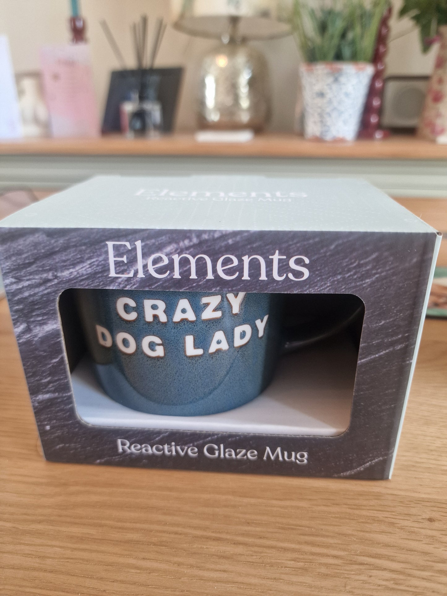 Large Blue "Crazy Dog Lady" Mug