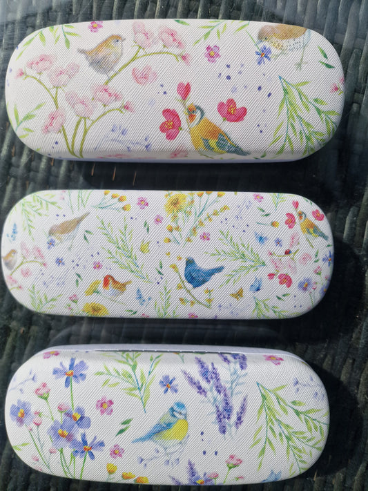 British Birds & Wildflowers Hard Shell Glasses Case - Choose Your Design