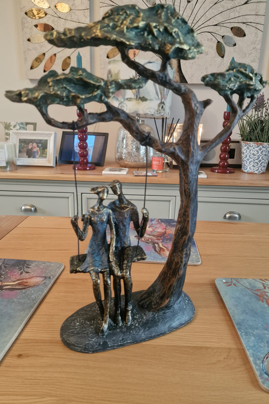 Couple on a Swing Ornament H39cm