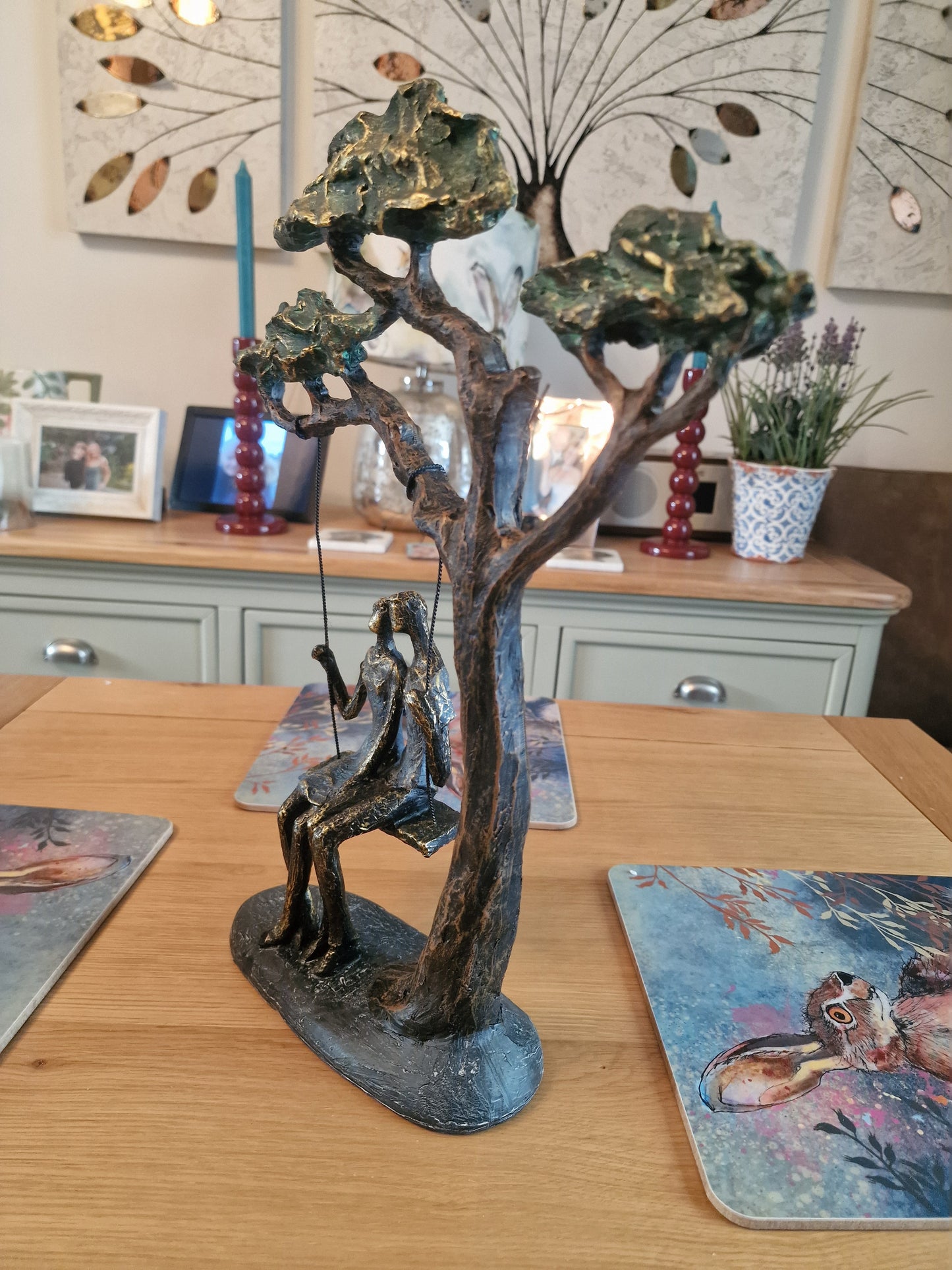 Couple on a Swing Ornament H39cm