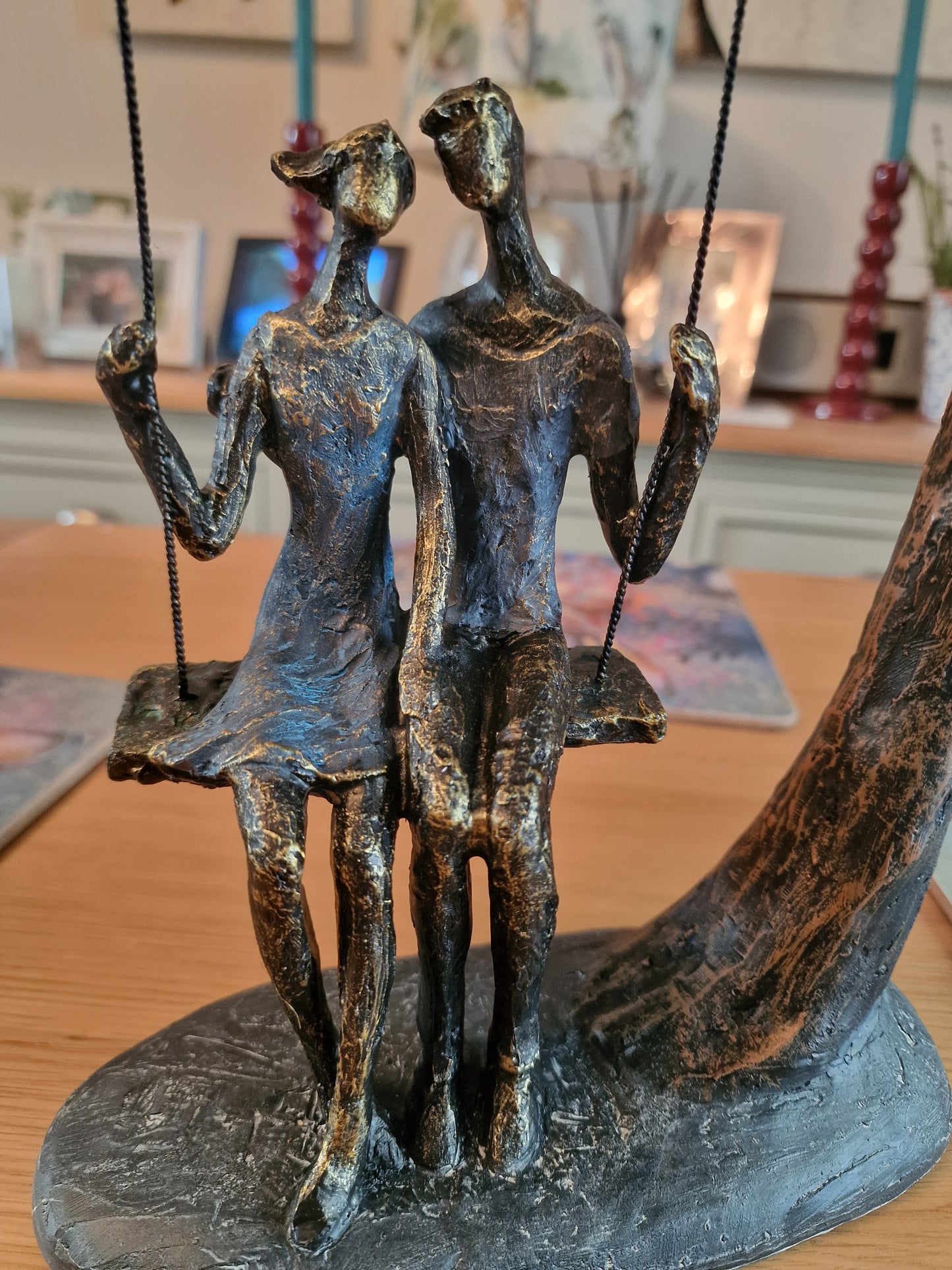 Couple on a Swing Ornament H39cm