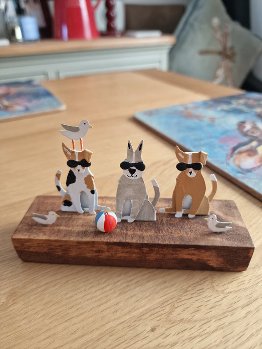 Beach Doggos with Ball Scene