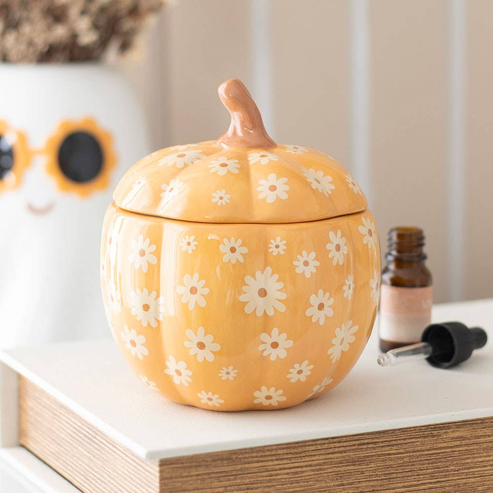 Groovy Floral Pumpkin - Oil Burner H14 cm