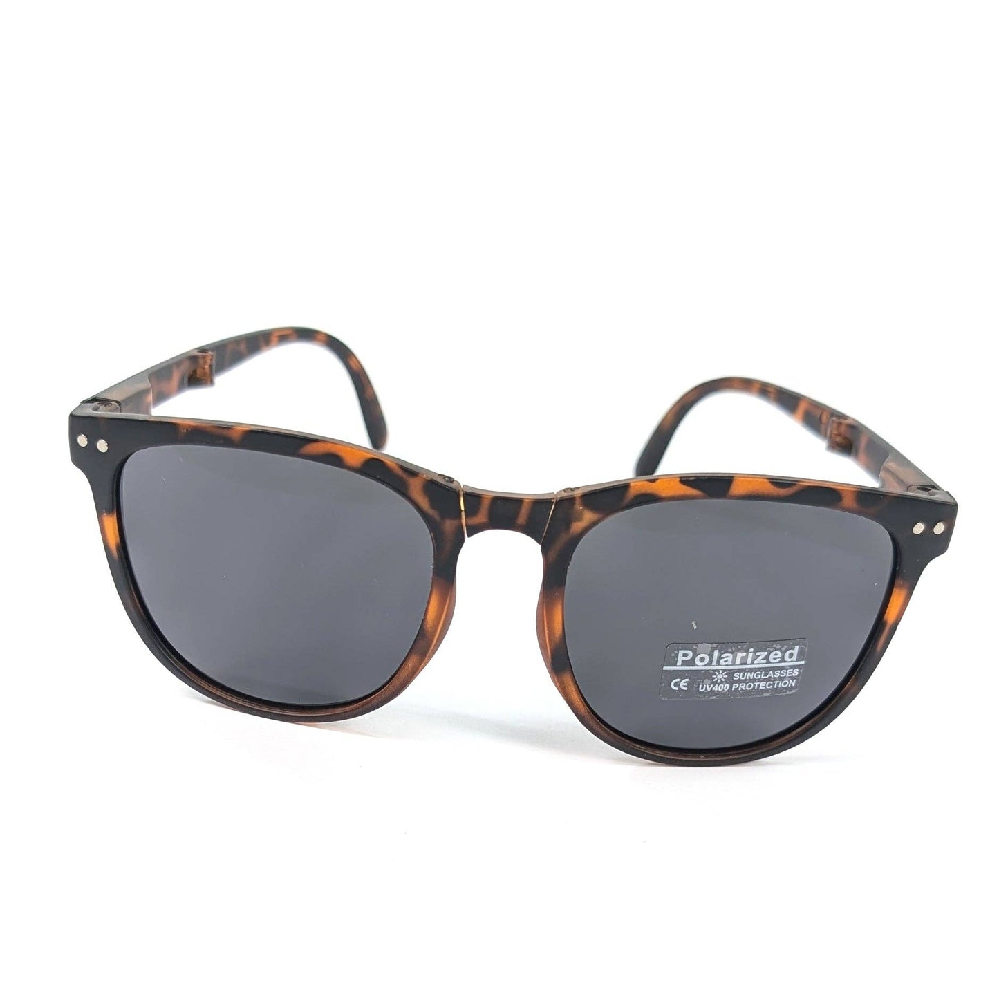 Sorelli - Matte Foldable Polarised Sunglasses (with Case & Cleaner) - Tortoise Shell