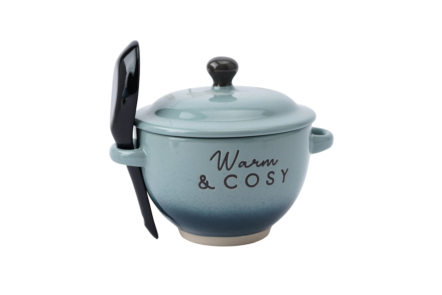 Snuggle Season 'Warm & Cosy' Small Soup Bowl, Lid and spoon.
