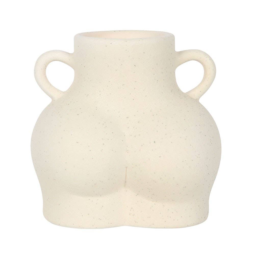 Cream Speckle Bum Oil Burner and Wax Warmer H13cm