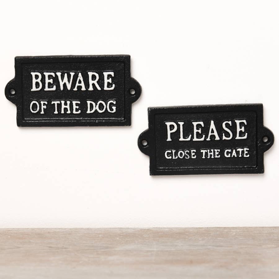 Please Close the Gate Cast Iron Sign | 12.7cm