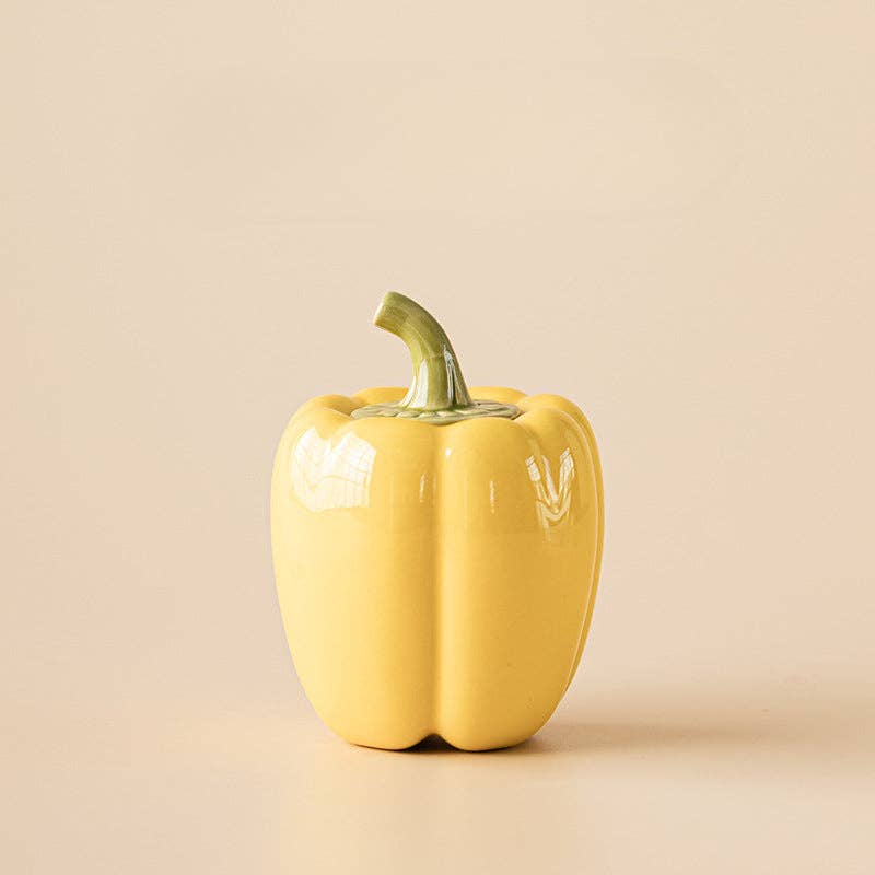 Pepper Shaped Ceramic Storage Container | Gohobi