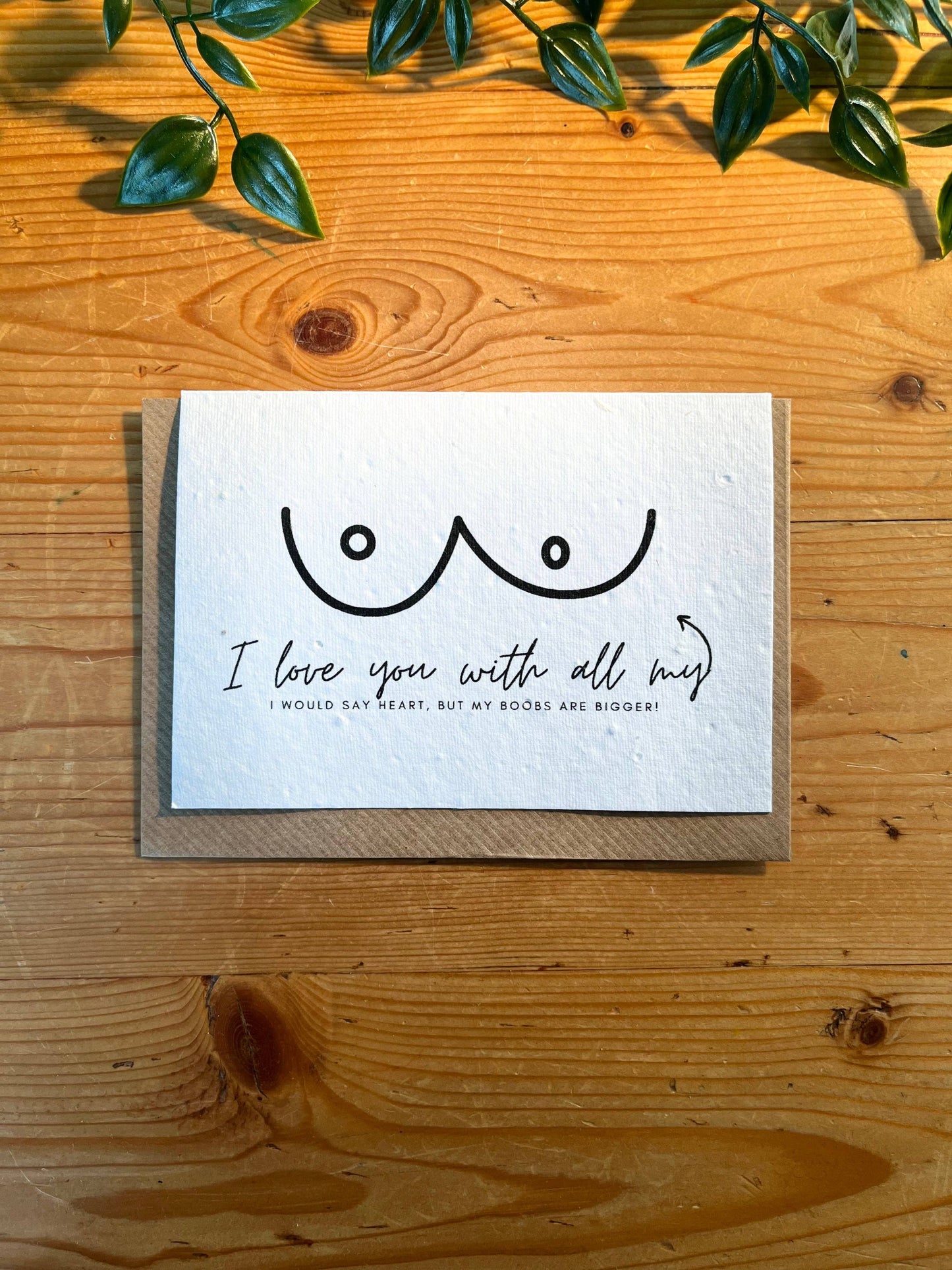 Plantable Greeting Card - I Love You With All My Heart