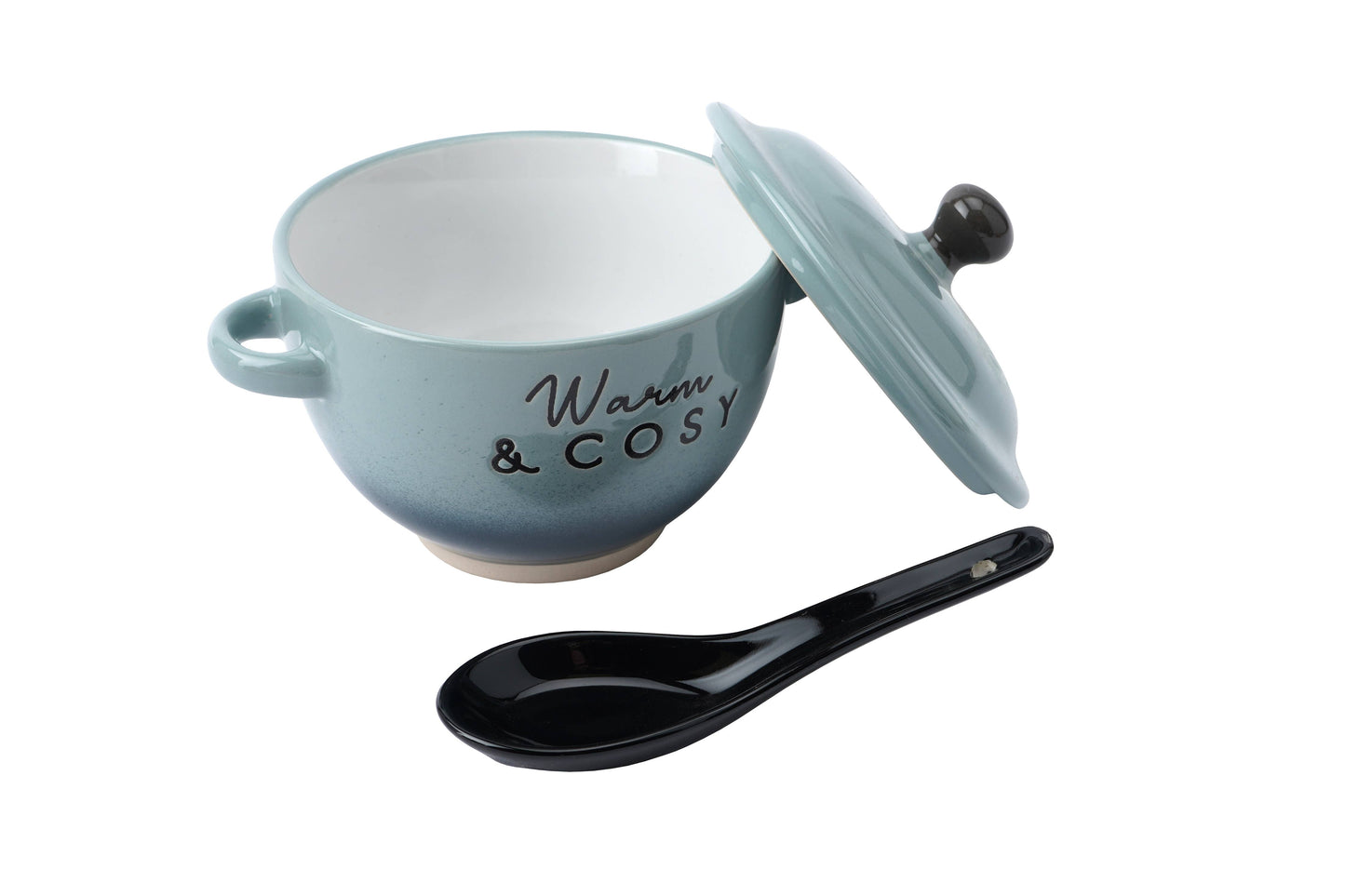 Snuggle Season 'Warm & Cosy' Small Soup Bowl, Lid and spoon.