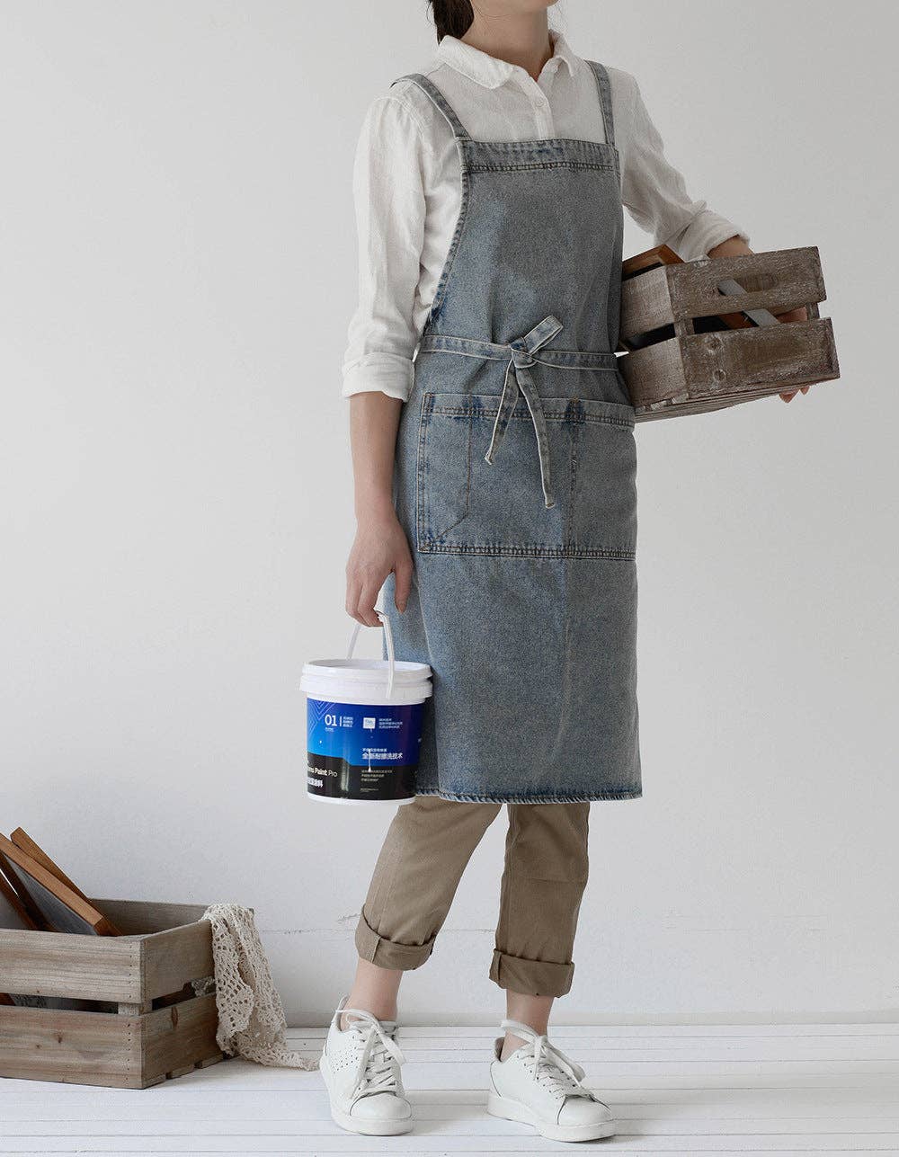 Heavy-Duty Cotton Canvas Denim Apron