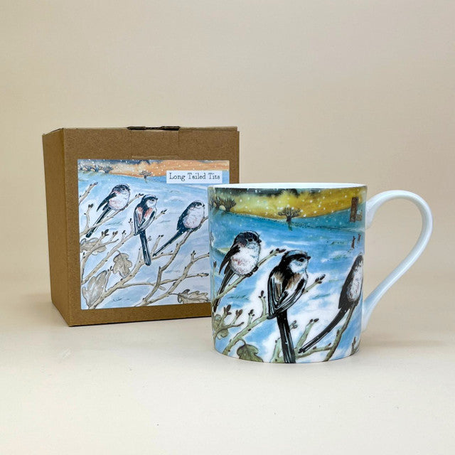 Long-Tailed Tits Bone China Mug with Gift Box