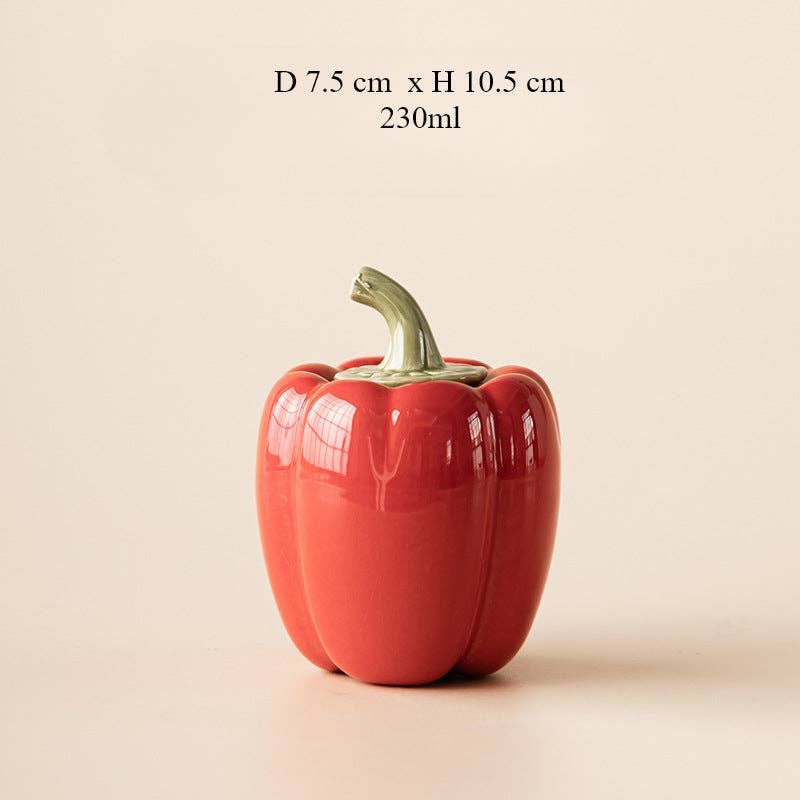 Pepper Shaped Ceramic Storage Container | Gohobi