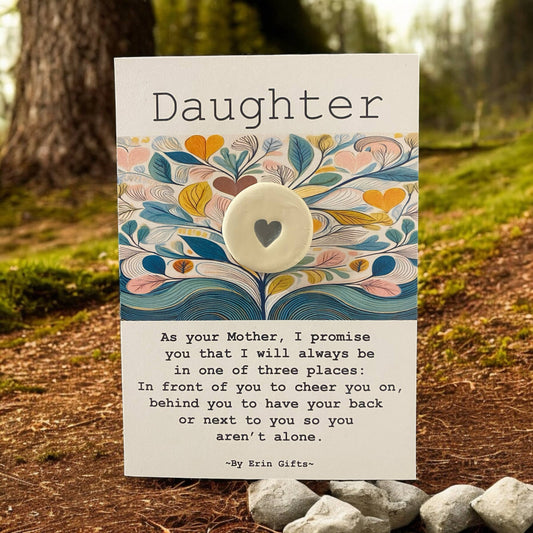 Daughter, As Your.. Ceramic Pocket Token Pocket hug & Card
