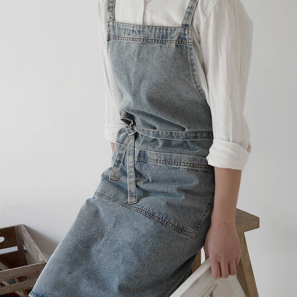 Heavy-Duty Cotton Canvas Denim Apron