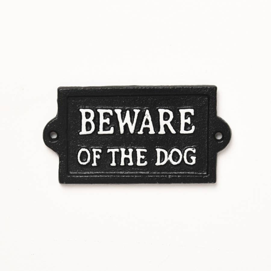 Beware of the Dog Cast Iron Sign | 12.7cm