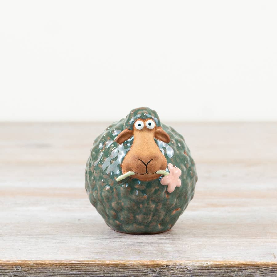 Green Sheep Ornament  H8.3cm