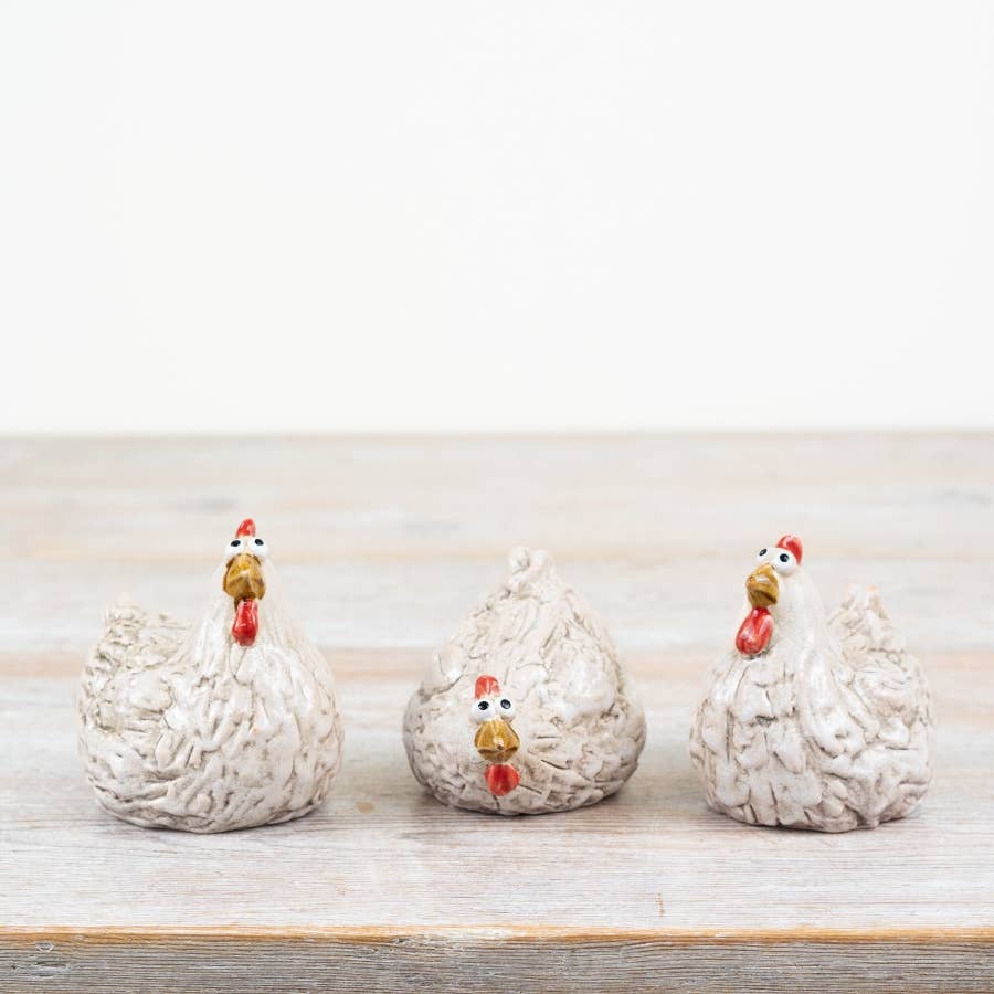 Larger Rustic Chicken Deco 9.6cm