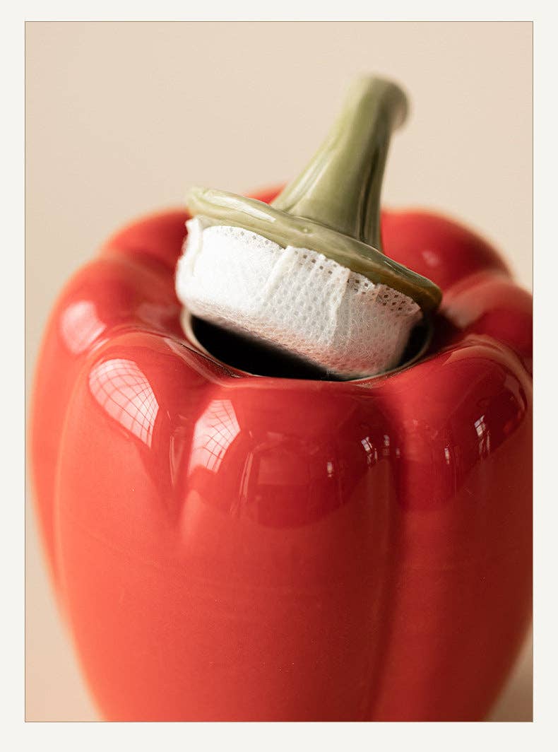 Pepper Shaped Ceramic Storage Container | Gohobi