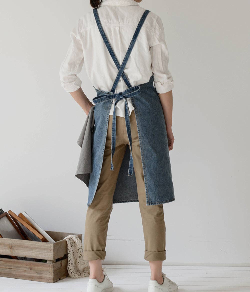 Heavy-Duty Cotton Canvas Denim Apron