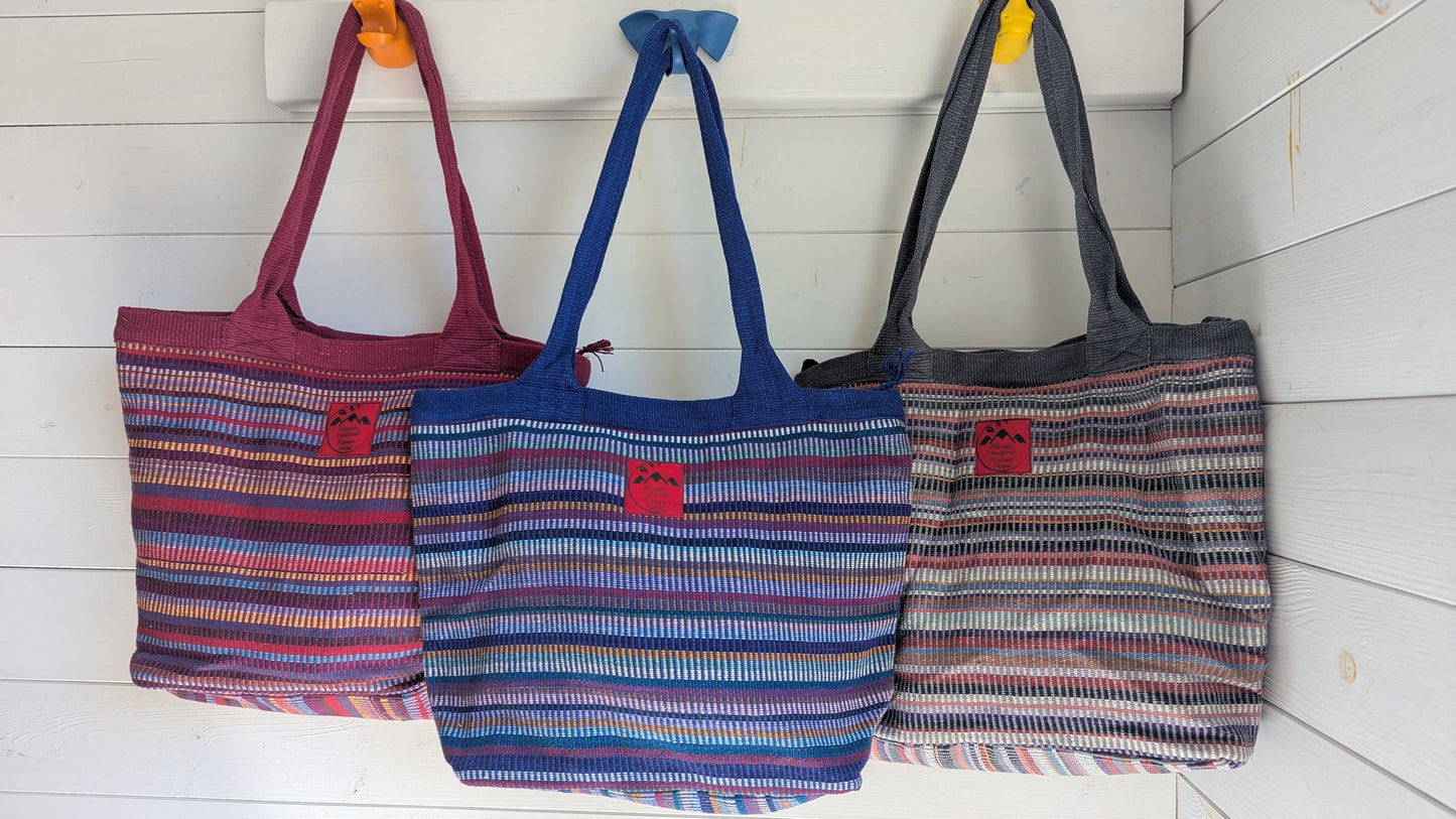 Handwoven Cotton Shoulder Bag – Ethically Made in Nepal