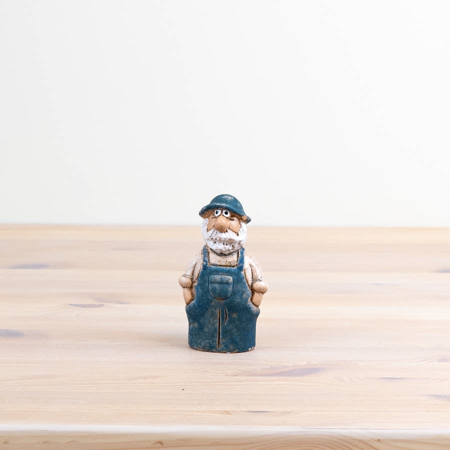 Speckled Blue Fisherman Ornament 12.4cm