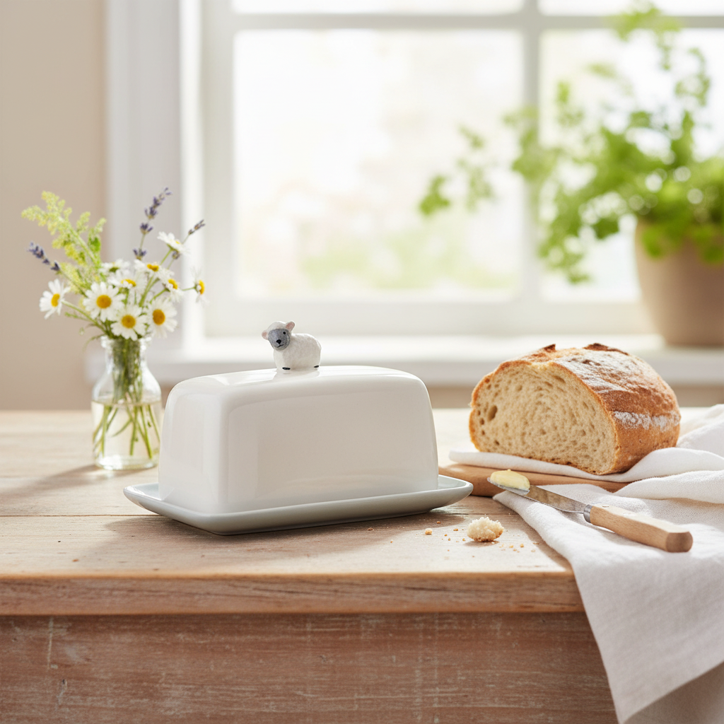 Ceramic Dish - With Sheep handle