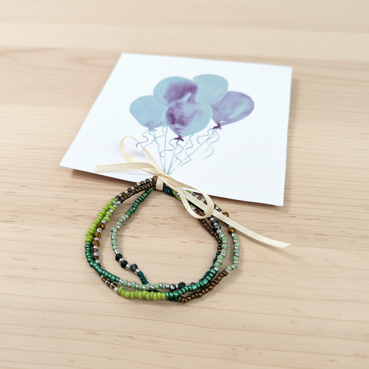 Mint Balloon Bracelet with Card