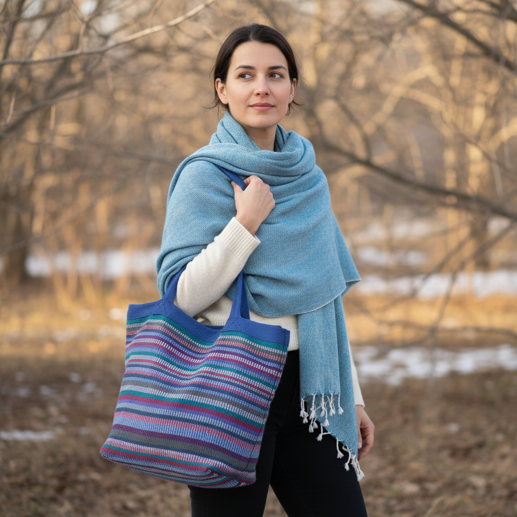 Nepali Yak Shawl - Sea Green | Ethically Handloomed