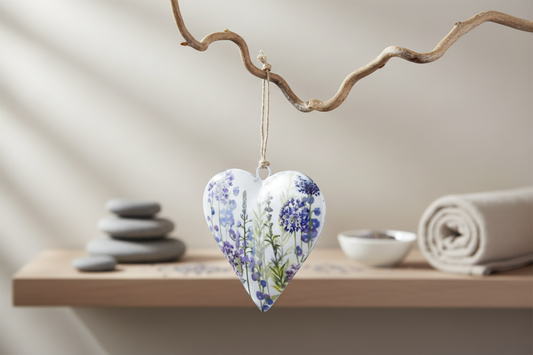 Hanging Lavender Heart, 10cm