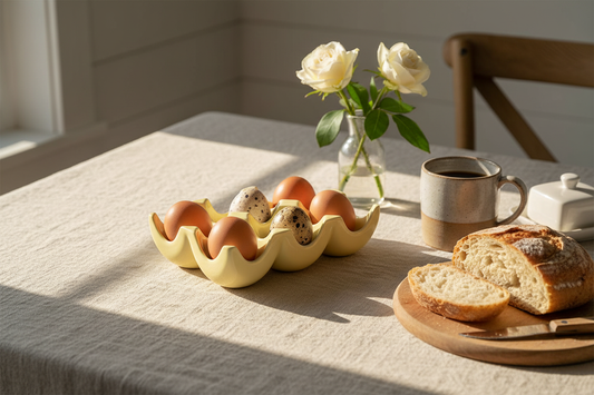 Ceramic Egg Holder - Yellow