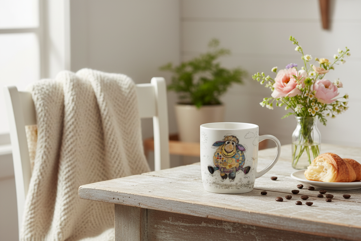 Bug Art Sasha Sheep Mug with presentation box