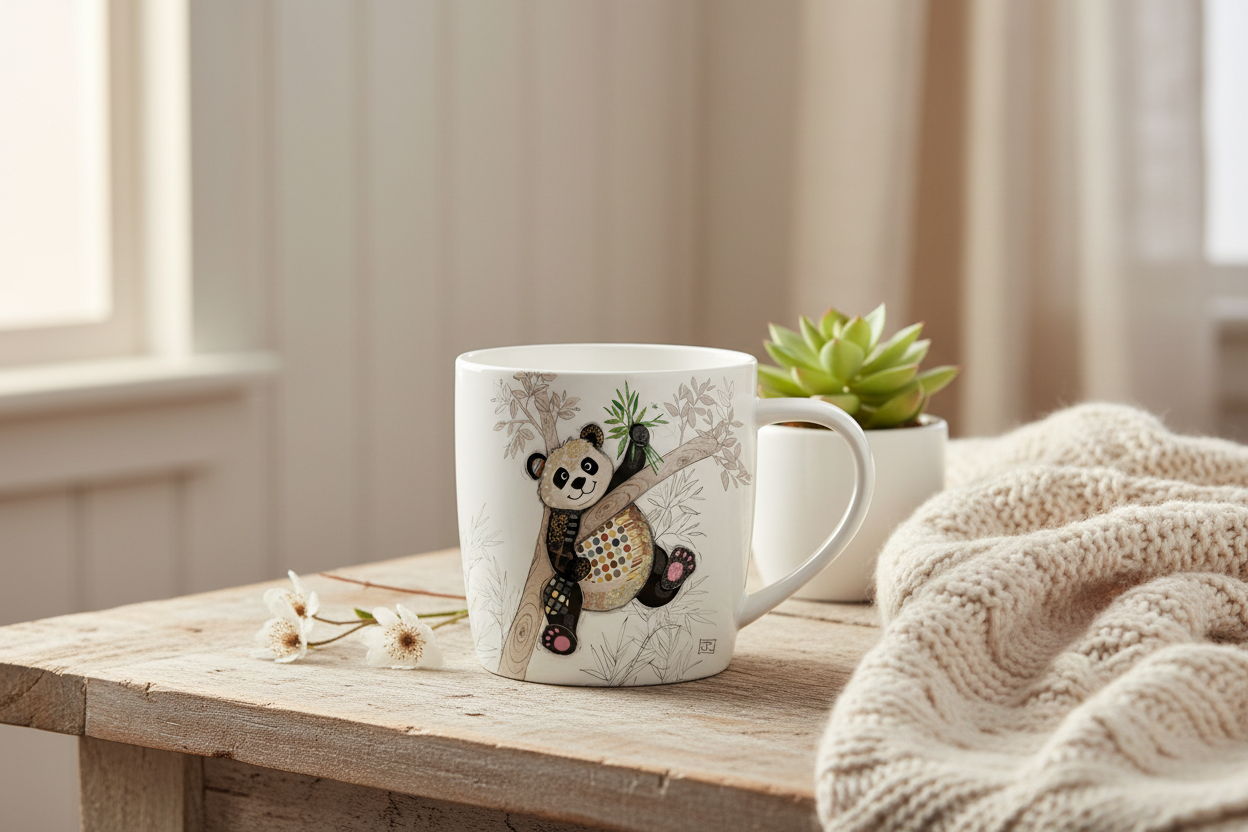 Bug Art Po Zi Panda Mug with presentation box