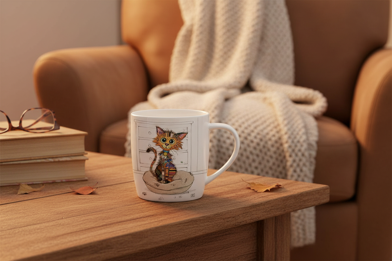 Bug Art Kimba Kitten Mug with presentation box