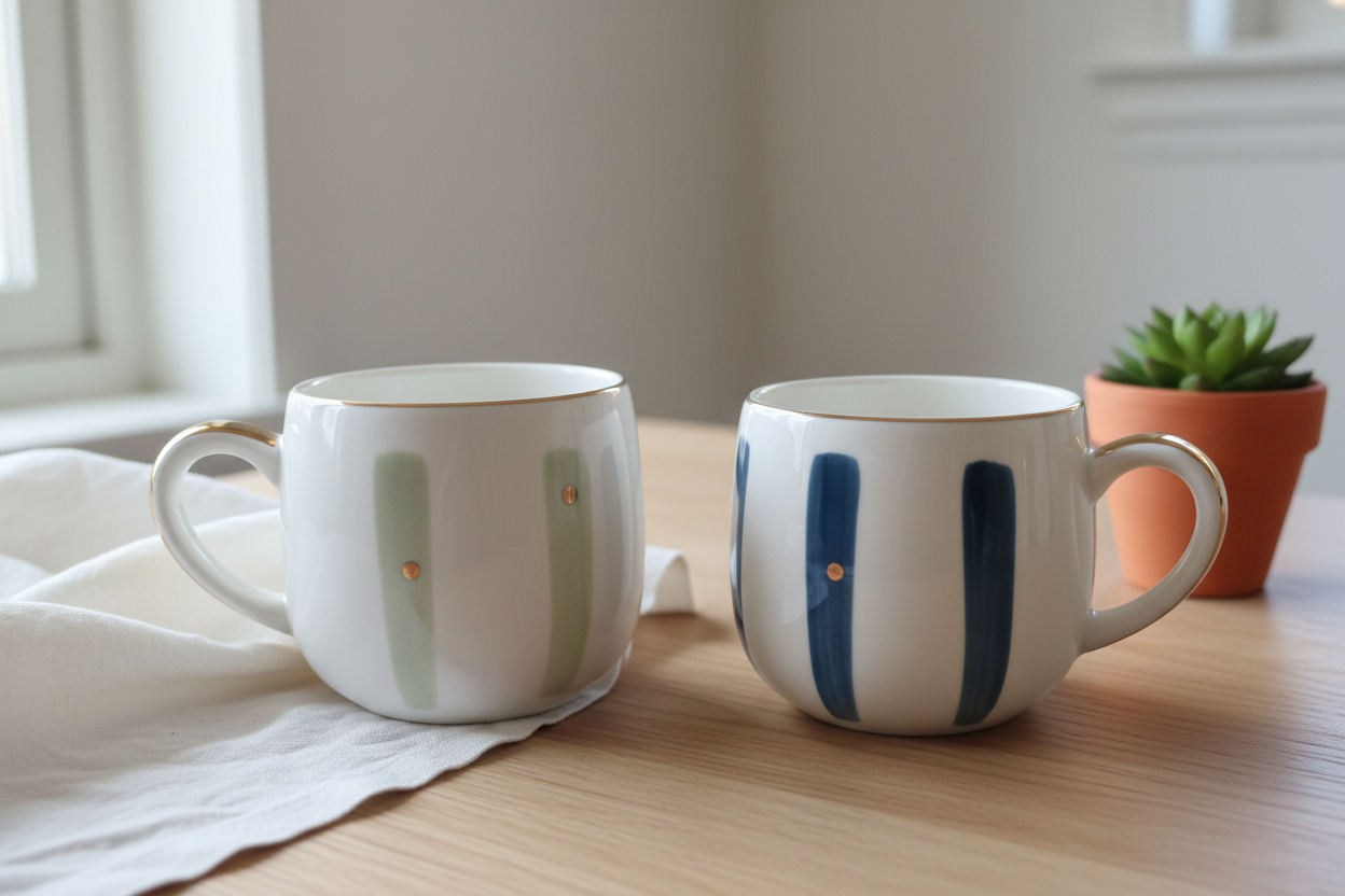 Nordic Ceramic Mug 370ml | Scandinavian Design Coffee Mug