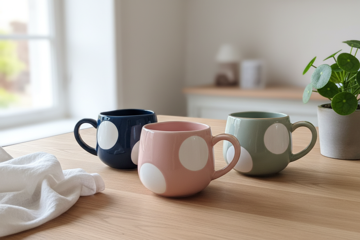 Nordic Ceramic Mug 370ml | Scandinavian Design Coffee Mug