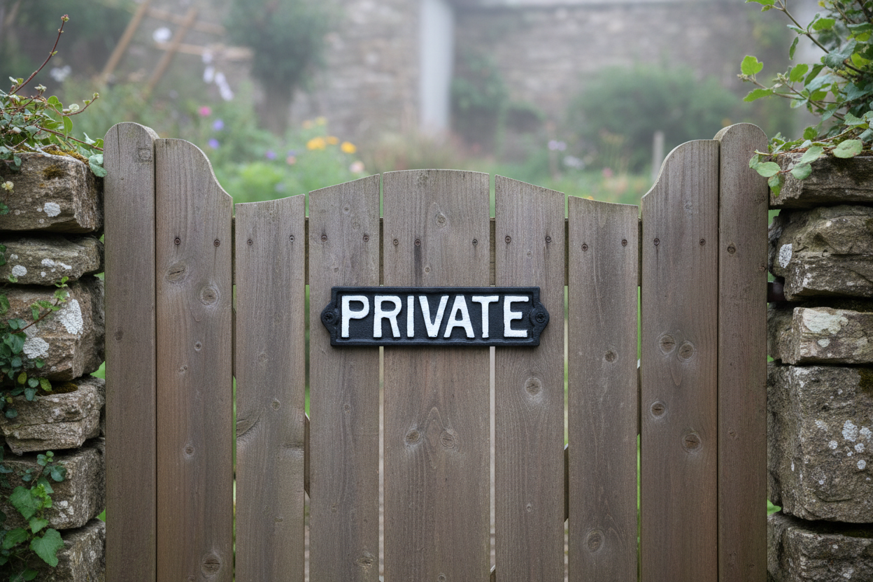 Private Cast Iron Wall Sign