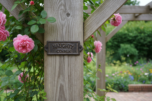 Naughty Corner Cast Iron Wall Sign