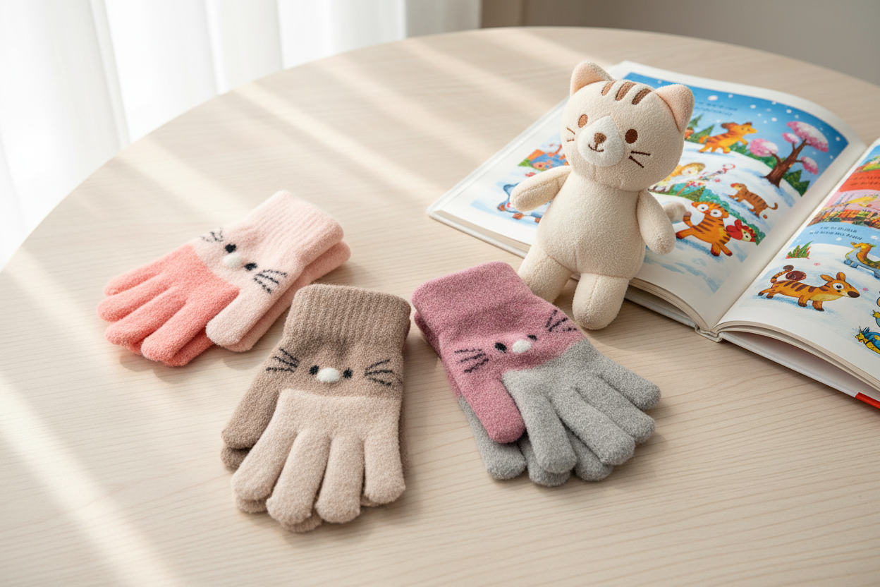 Childrens Cat Gloves - 3 Colours