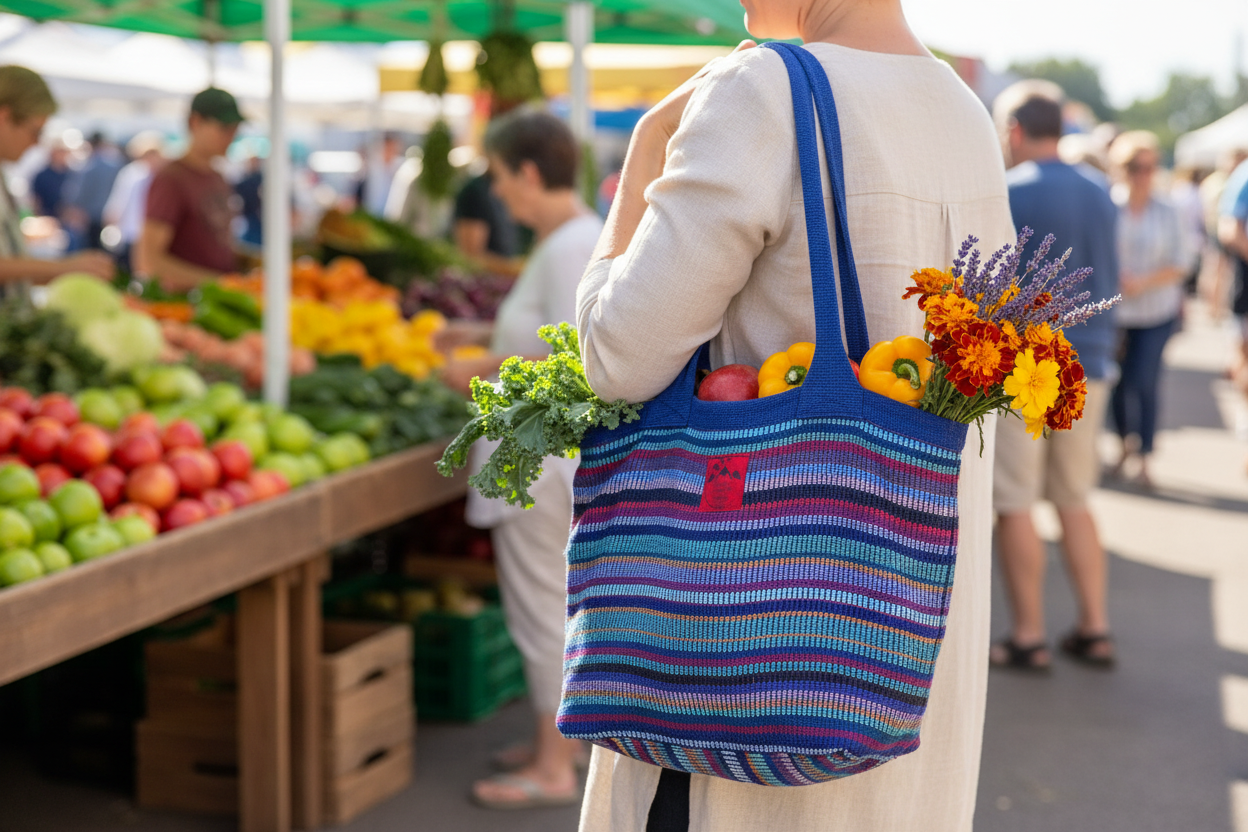 Handwoven Cotton Shoulder Bag – Ethically Made in Nepal