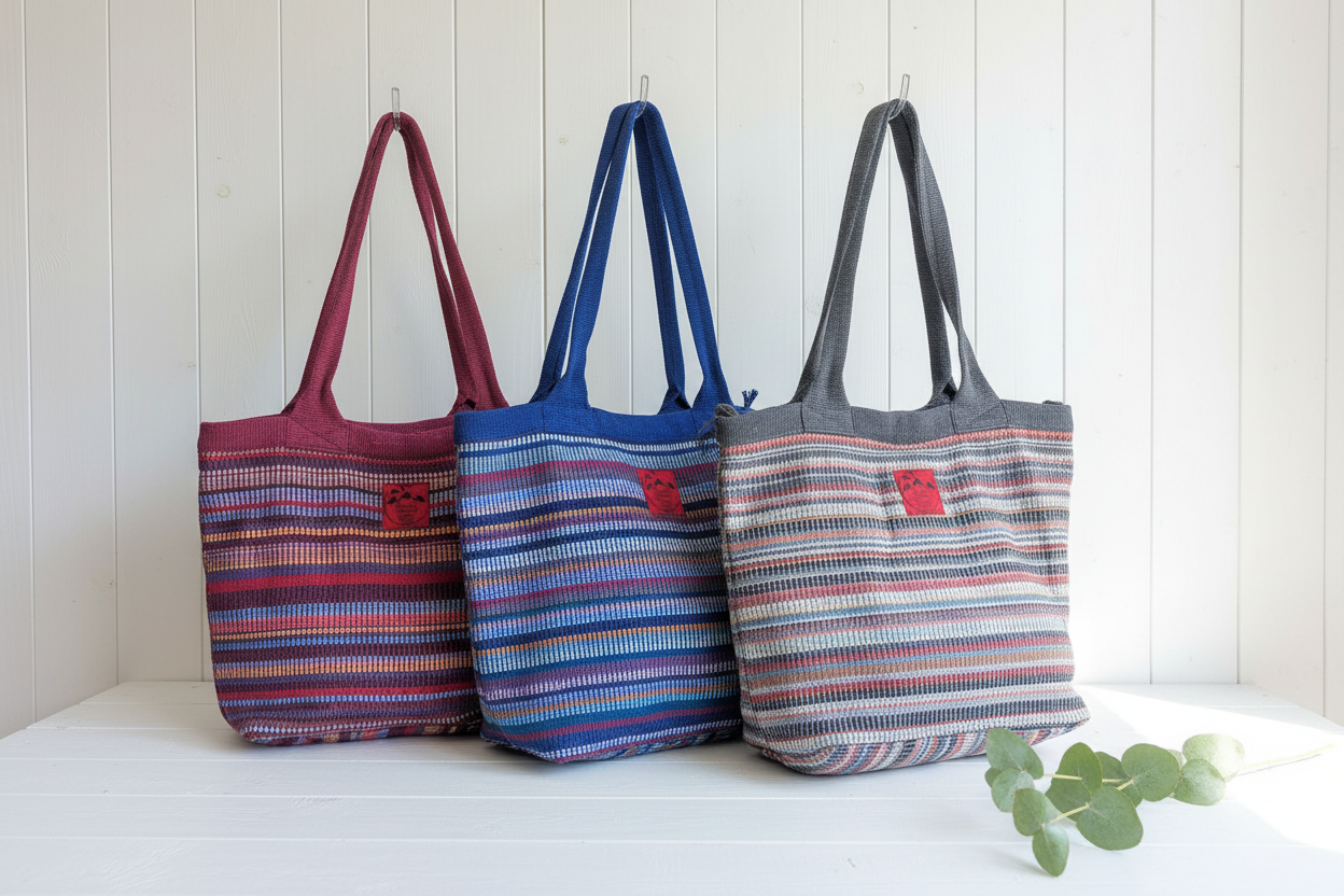 Handwoven Cotton Shoulder Bag – Ethically Made in Nepal