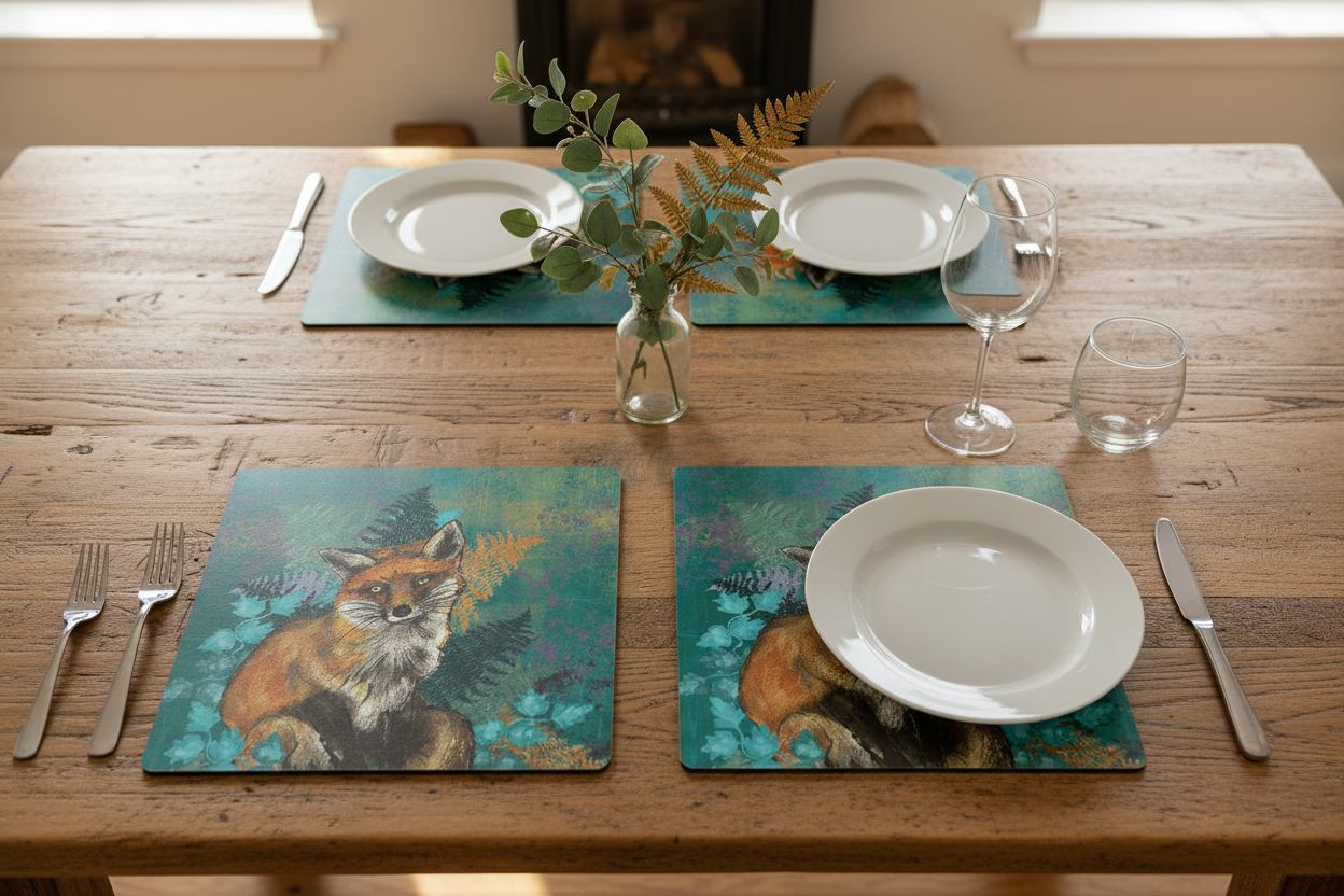Fox Placemats | Set of 2 | Dolly Hot Dogs