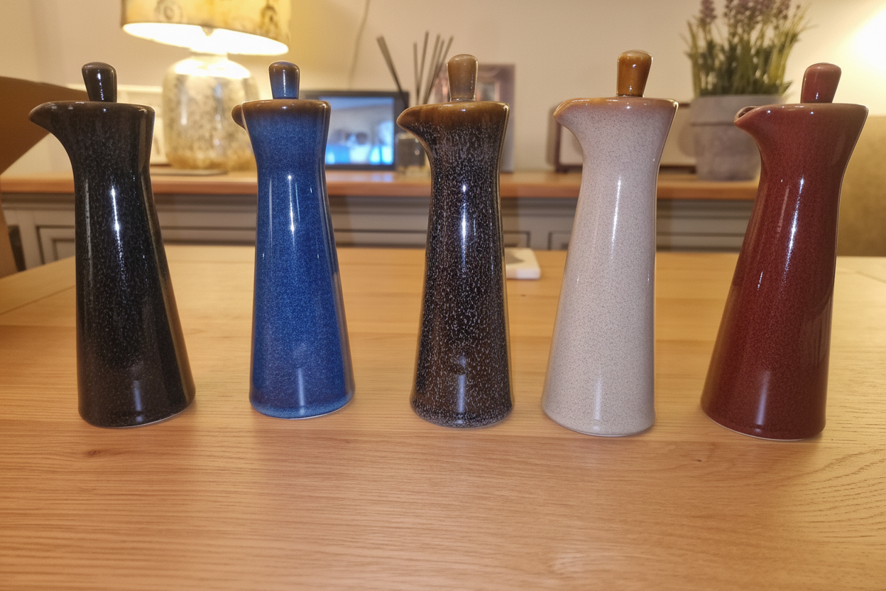 Japanese Ceramic Soy Sauce & Oil Dispenser Bottle | Kiln-Change Glaze