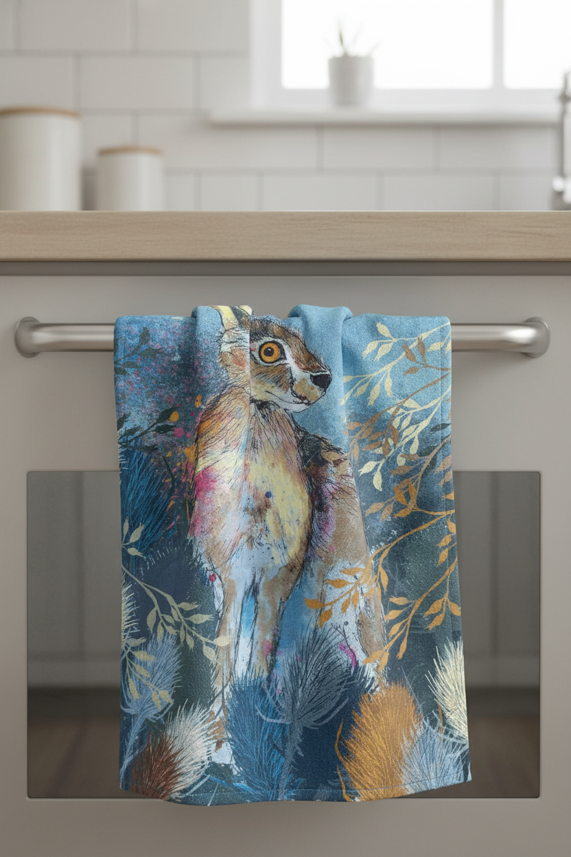 Hare Tea Towel | Dolly Hot Dogs