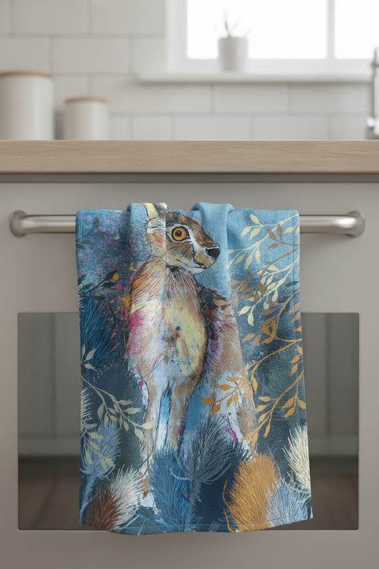 Hare Tea Towel | Dolly Hot Dogs