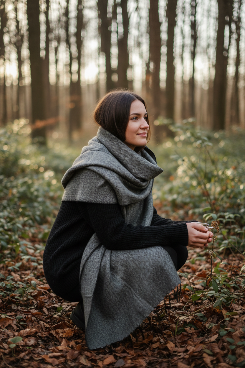 Nepali Herringbone Shawl | Ethically Handloomed