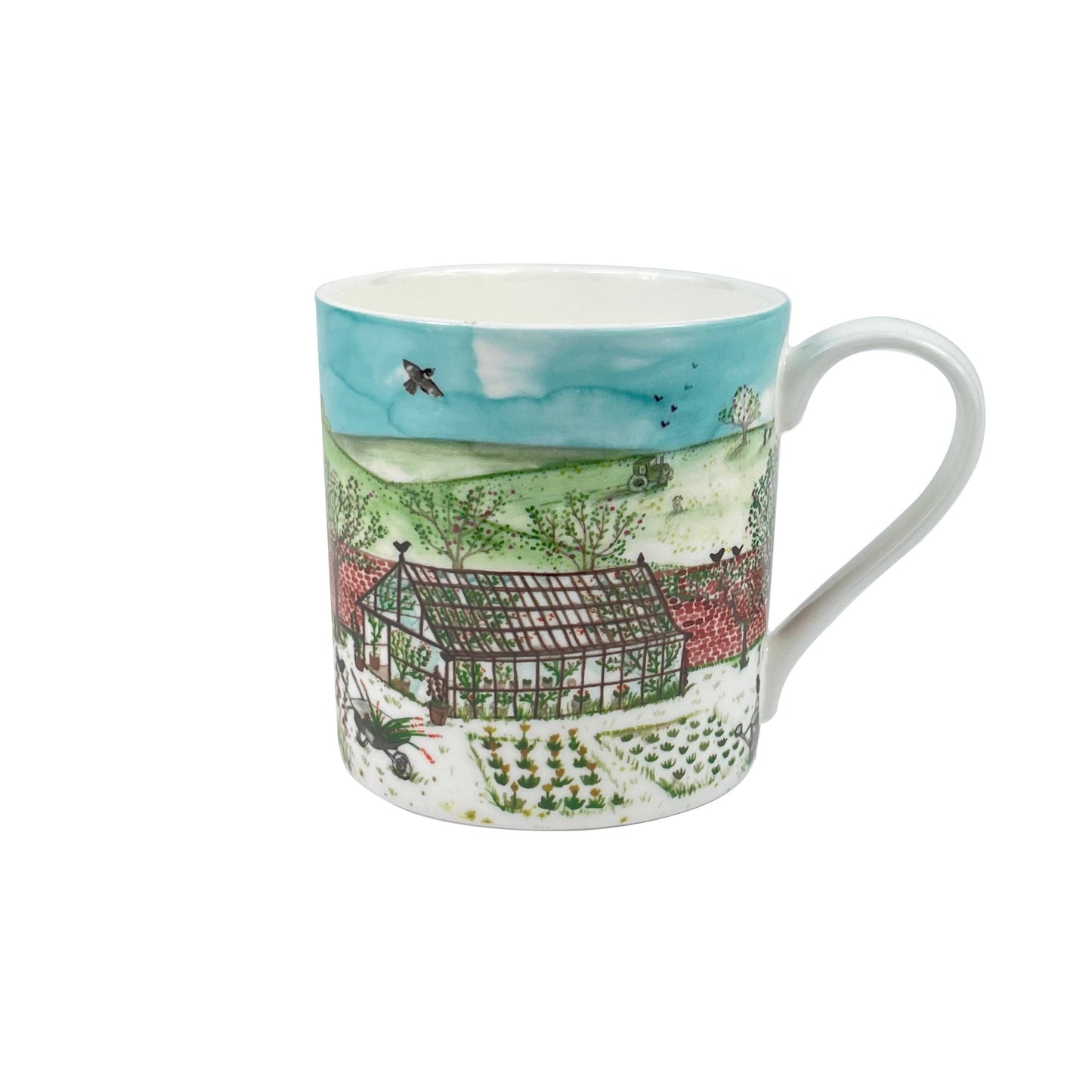 Greenhouse Illustrated Bone China Mug with Gift Box