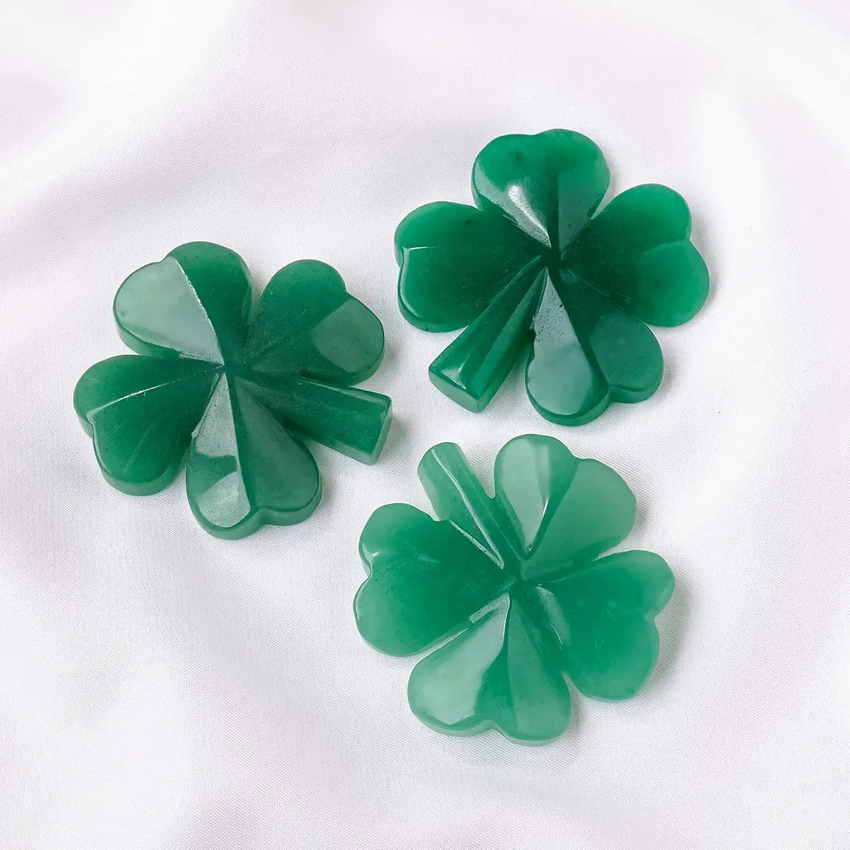Green Aventurine Four Leaf Clover Sculpture | Lucky Crystal Charm