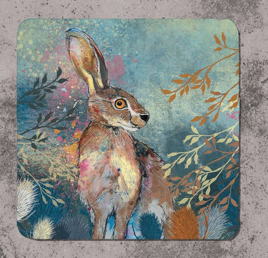 Hare Coasters (Sold in Pairs)-handmade in the UK- Very High quality