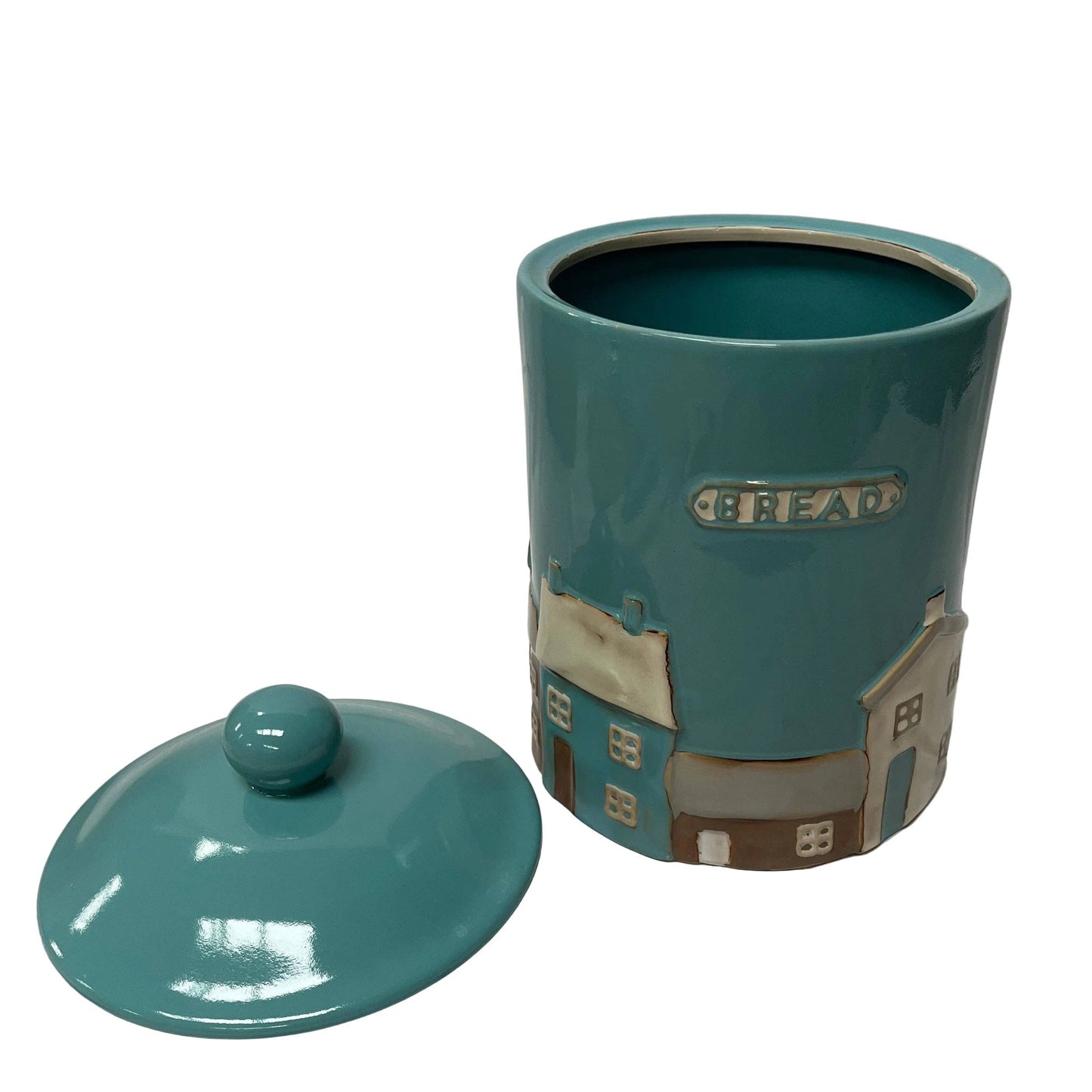 Home Comforts Ceramic Bread Bin & Lid | Teal Village Design H13"